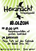 Hexanacht Mega Party 2014 (SA) + Jubilumsumzug (SO) am Samstag, 18.01.2014
