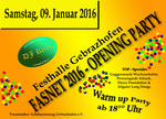 Fasnet 2015 Opening Party am Samstag, 09.01.2016