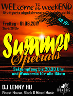 WELcome to the weekEND - Summer Special III (ab 16) am Freitag, 01.09.2017